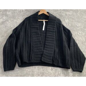 Lululemon Cardigan Womens XS/S Twin Rib Sweater Wrap Black Open Front Casual